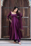 SRK 5373 Heavy Micro Cotton Sequence Embroidery Work Anarkali Gown