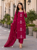 Yd 059 B Heavy Slub Rayon Embroidery Work Suit