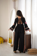 SP 93 Heavy Reyon Silk Embroidery Thread Work Co Ord Set