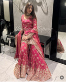 SR 1664 Pure Heavy Simmer Silk Embroidery Work Suit