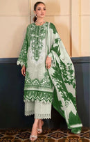 Maria B 0390 Pure Cotton Printed Embroidery Work Suit