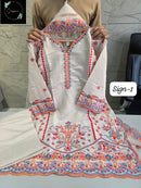 Sapphire 002 Roman Silk Designer Embroidery Work Pakistani Suit