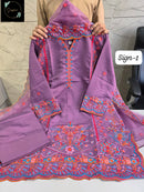 Sapphire 003 Roman Silk Designer Embroidery Work Pakistani Suit