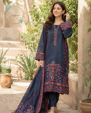 Sapphire 001 Roman Silk Designer Embroidery Work Pakistani Suit