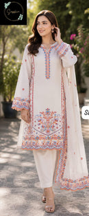 Sapphire 002 Roman Silk Designer Embroidery Work Pakistani Suit