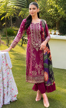Alzohaib Az 1614 Pure Cotton Heavy Patch Work Pakistani Suit