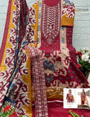 Alzohaib Az 1621 Pure Cotton Heavy Patch Work Pakistani Suit