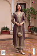 S4U 260420 Elegant Tissue Silk Straight Designer Kurti