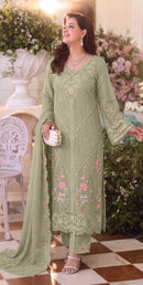 Motifz 5471 G Designer Siffon  With Embroidery Khatli Work Pakistani Suit