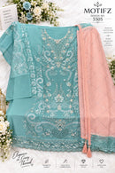 Motifz 5505 C Siffion Embroidery Khatli Work Designer Pakistani Suit