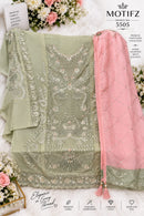 Motifz 5505 D Siffion Embroidery Khatli Work Designer Pakistani Suit