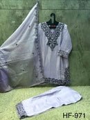 Hoor Tex 971 A Heavy Roman Glass Silk Pakistani Suit