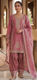 Hoor Tex 970 C Premium Heavy Roman Glass Silk Pakistani Suit