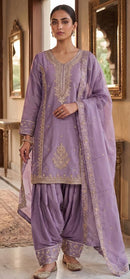 Hoor Tex 970 D Premium Heavy Roman Glass Silk Pakistani Suit