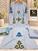 Bin Saeed 211 C Rayon Heavy Embroidery Work Pakistani Suit