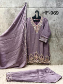 Hoor Tex 969 A Premium Heavy Chiffon Designer Pakistani Suit