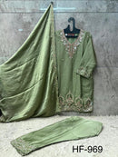 Hoor Tex 969 C Premium Heavy Chiffon Designer Pakistani Suit