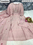 SG Blush Pink Embroidered Work Anarkali Kurti