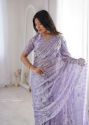 SSC 712 C Premium Fandy Silk Real Beads Moti Work Saree