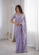 SSC 712 C Premium Fandy Silk Real Beads Moti Work Saree