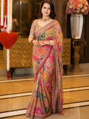 BT 1312 Premium Soft Chinnon Beautiful Printed Designer Saree