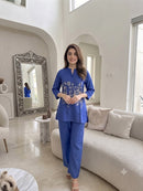 Lu 8190 C Elegant Ethnic Cotton Co Ord Set