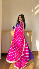 VT 1423 Fox Georgette With Printed Anarkali Gown