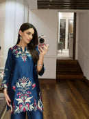 BE 466 Premium Embroidery Work Designer Co Ord Set