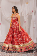 RR 78 Pure Cotton Embroidery Mirror Digital Printed Lehenga Choli
