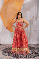 RR 78 Pure Cotton Embroidery Mirror Digital Printed Lehenga Choli