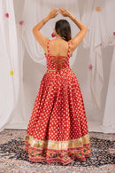 RR 78 Pure Cotton Embroidery Mirror Digital Printed Lehenga Choli