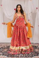RR 78 Pure Cotton Embroidery Mirror Digital Printed Lehenga Choli