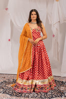 RR 78 Pure Cotton Embroidery Mirror Digital Printed Lehenga Choli
