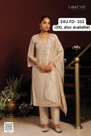 S4U FD 352 Champagne Embroidered Work Designer Suit