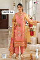S4U FD 348 Premium Peach Embroidered Designer Suit