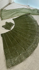 FB L370 Heavy Thai Silk Sequins Work Designer Lehenga