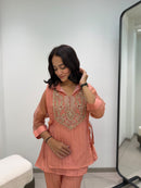 LG 2148 B Mosko Beads Embroidered Work Designer Co Ord Set