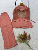 LG 2148 B Mosko Beads Embroidered Work Designer Co Ord Set