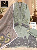 Bin Saeed IC 352 Fancy Fabric Heavy Hand Work Pakistani Suit
