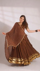 BE 508 Mul Chanderi Gotta Patti Work Designer Lehenga