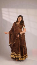 BE 508 Mul Chanderi Gotta Patti Work Designer Lehenga