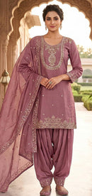 Hoor Tex Hf 975 A Premium Heavy Roman Glass Silk Pakistani Suit
