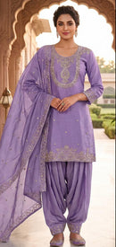 Hoor Tex Hf 975 B Premium Heavy Roman Glass Silk Pakistani Suit