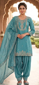 Hoor Tex Hf 975 D Premium Heavy Roman Glass Silk Pakistani Suit