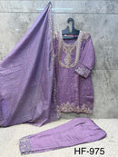 Hoor Tex Hf 975 B Premium Heavy Roman Glass Silk Pakistani Suit