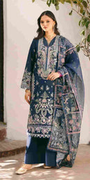Motifz 5417 B Pure Camric Cotton Embroidery Work Pakistani Suit