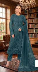Motifz 5474 B Premium Embroidery Khatli Work Designer Pakistani Suit