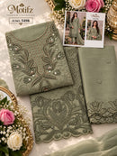 Motifz 5498 K Siffon Embroidery Khatli Work Pakistani Suit