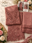 Motifz 5498 J Siffon Embroidery Khatli Work Pakistani Suit