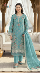 Shree Fabs Sf 5607 D Heavy Chffon Heavy Embroidery Work Pakistani Suit